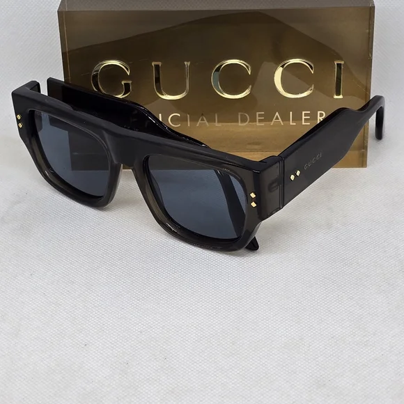 Gucci GRAY GREN  Sunglasses WITH BLUE LENSES MOD1262 - Picture 2 of 9